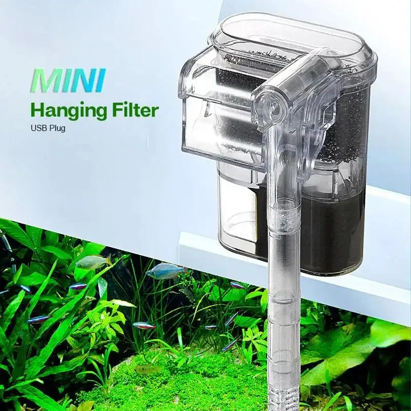 Aquael Filter Fzn - Mini externer Wasserfall-Aquariumfilter USB 2,5W 250L/h