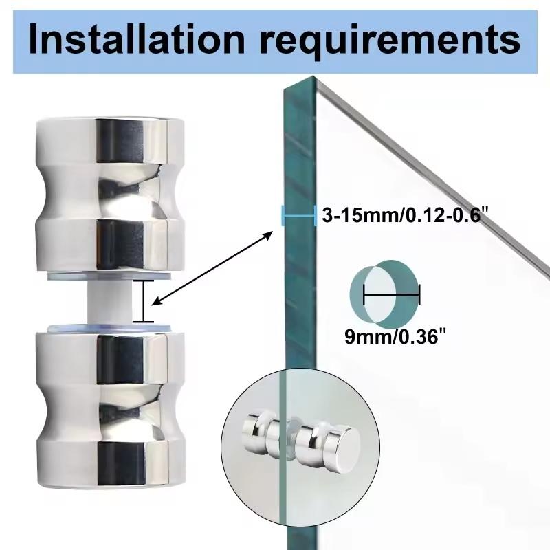 Stilvoller Duschglas-Türgriff, – Glass Door Hinge Bewertung und Preis